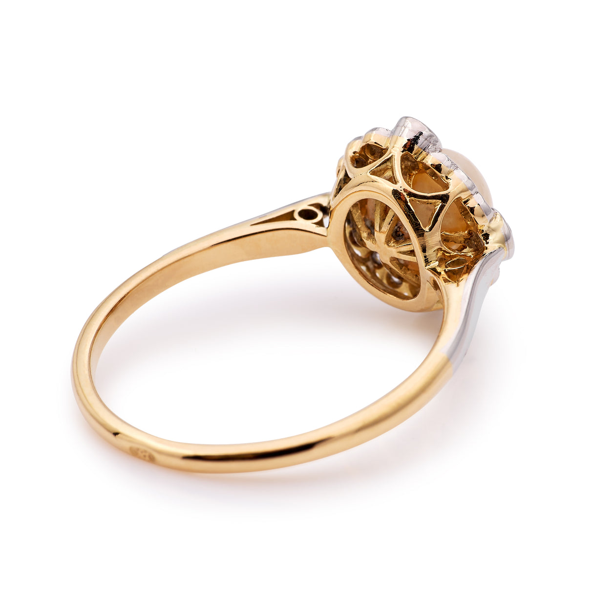 Antique, Edwardian pearl & diamond cluster ring
