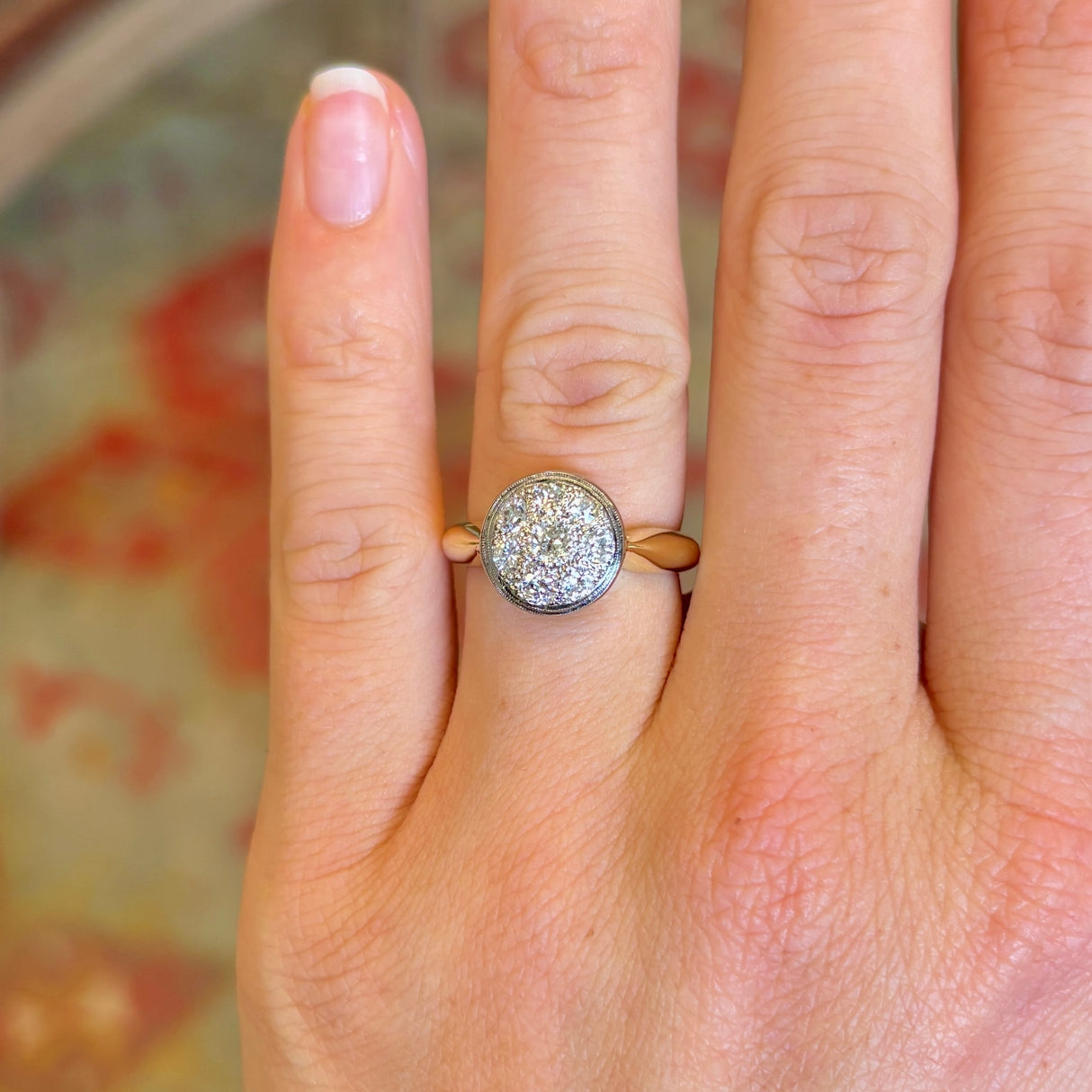 Vintage, 1930s diamond cluster ring