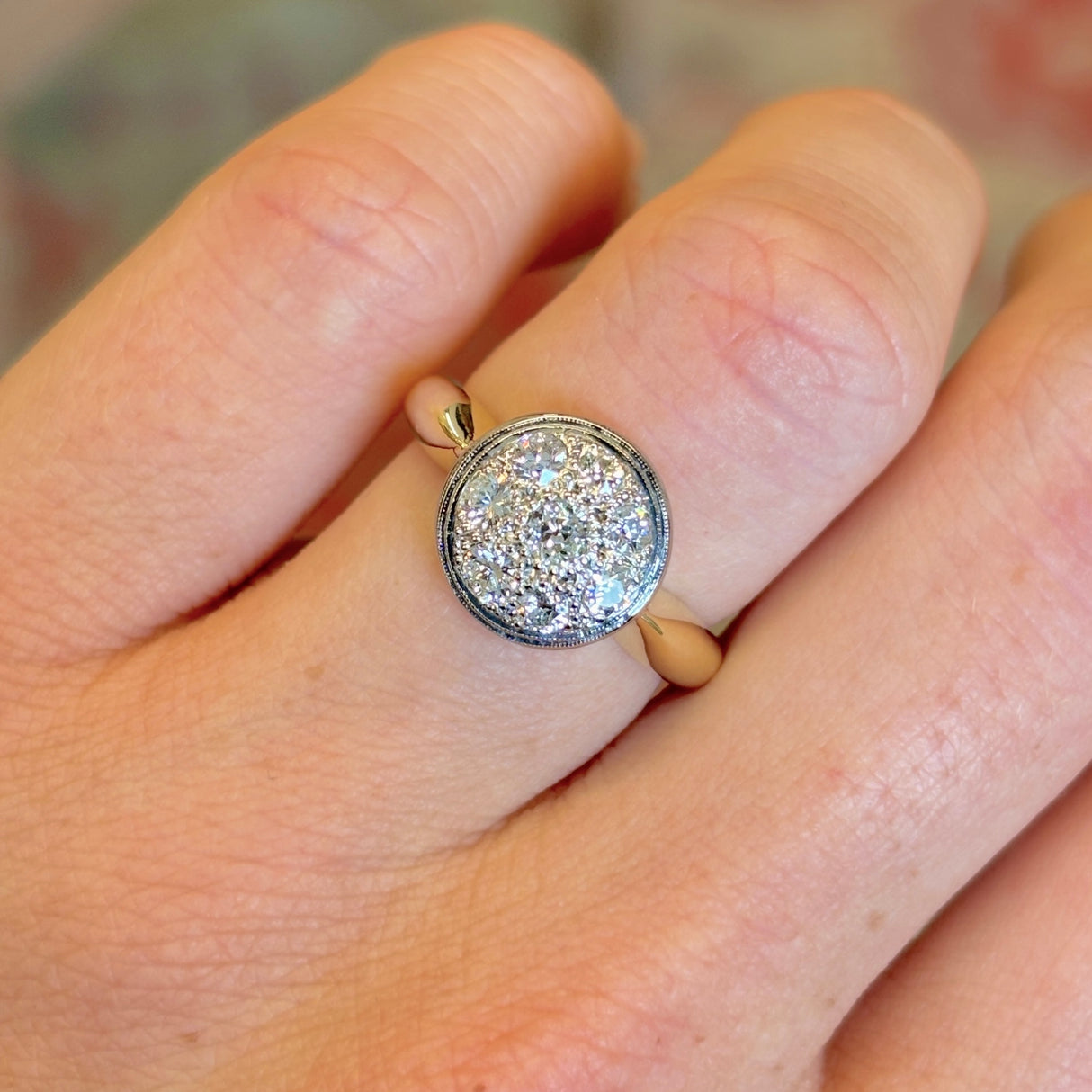 Vintage, 1930s diamond cluster ring