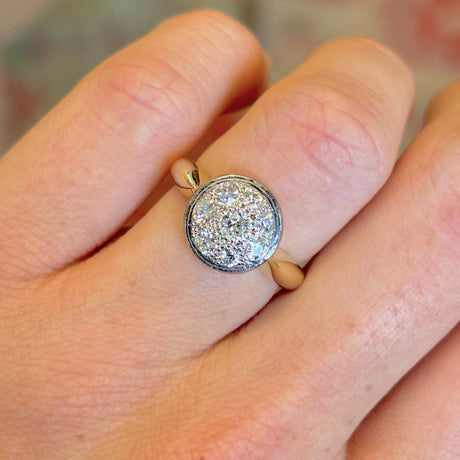 Vintage, 1930s diamond cluster ring