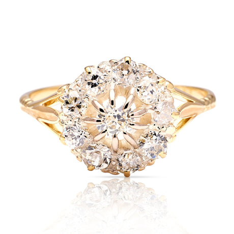 Antique, Edwardian diamond cluster ring