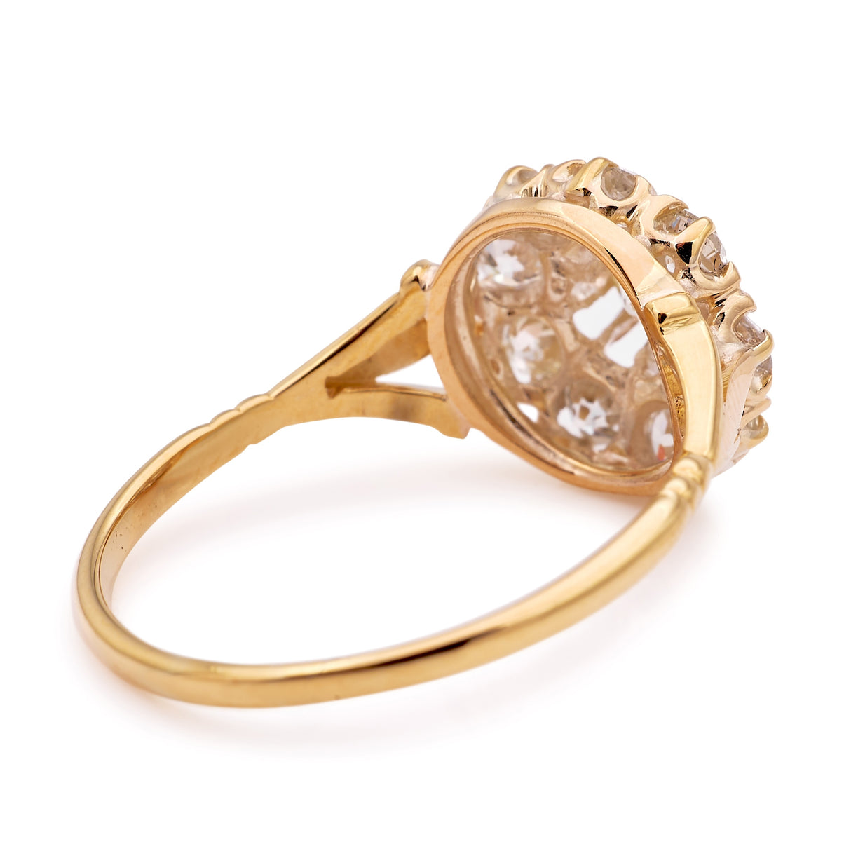 Antique, Edwardian old-cut diamond cluster ring