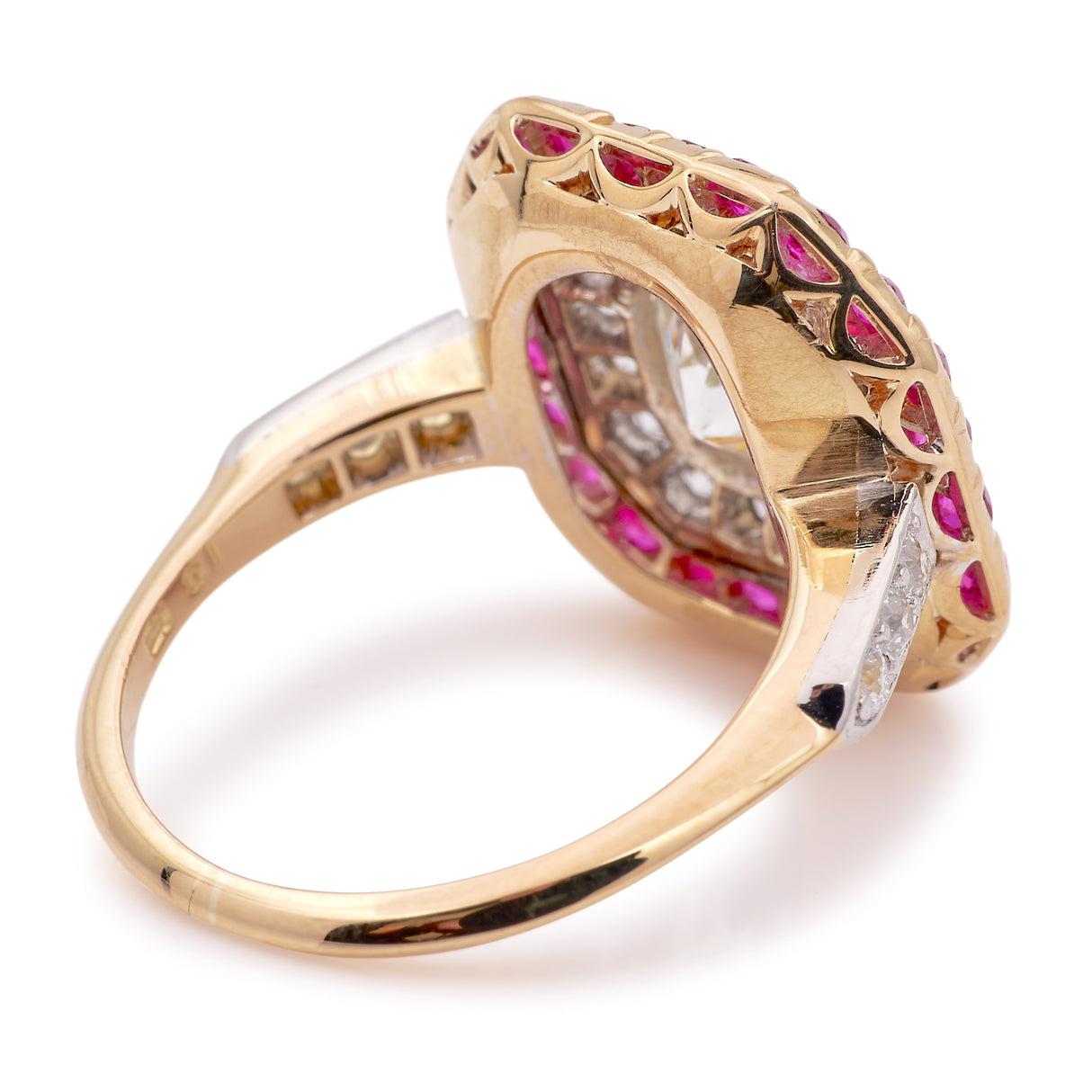 Vintage, Art Deco diamond & ruby cluster ring