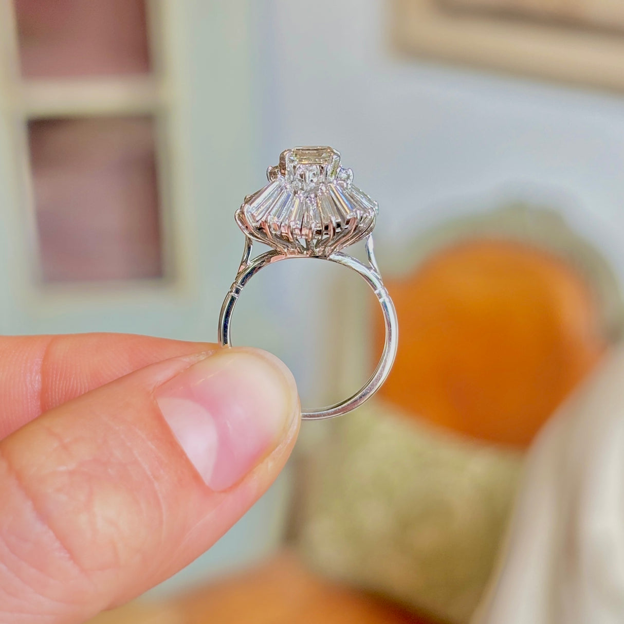 Vintage, 1950s diamond ballerina cluster ring