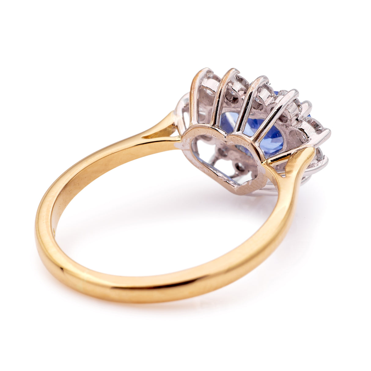 Vintage, 1980s sapphire & diamond cluster ring