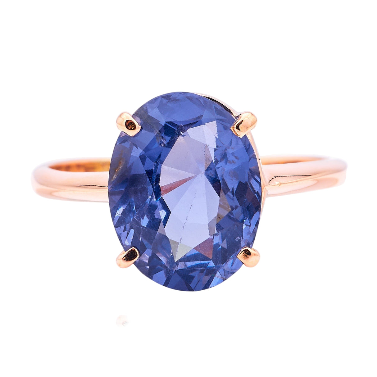Antique, 19th century colour-change 6.48ct sapphire solitaire ring