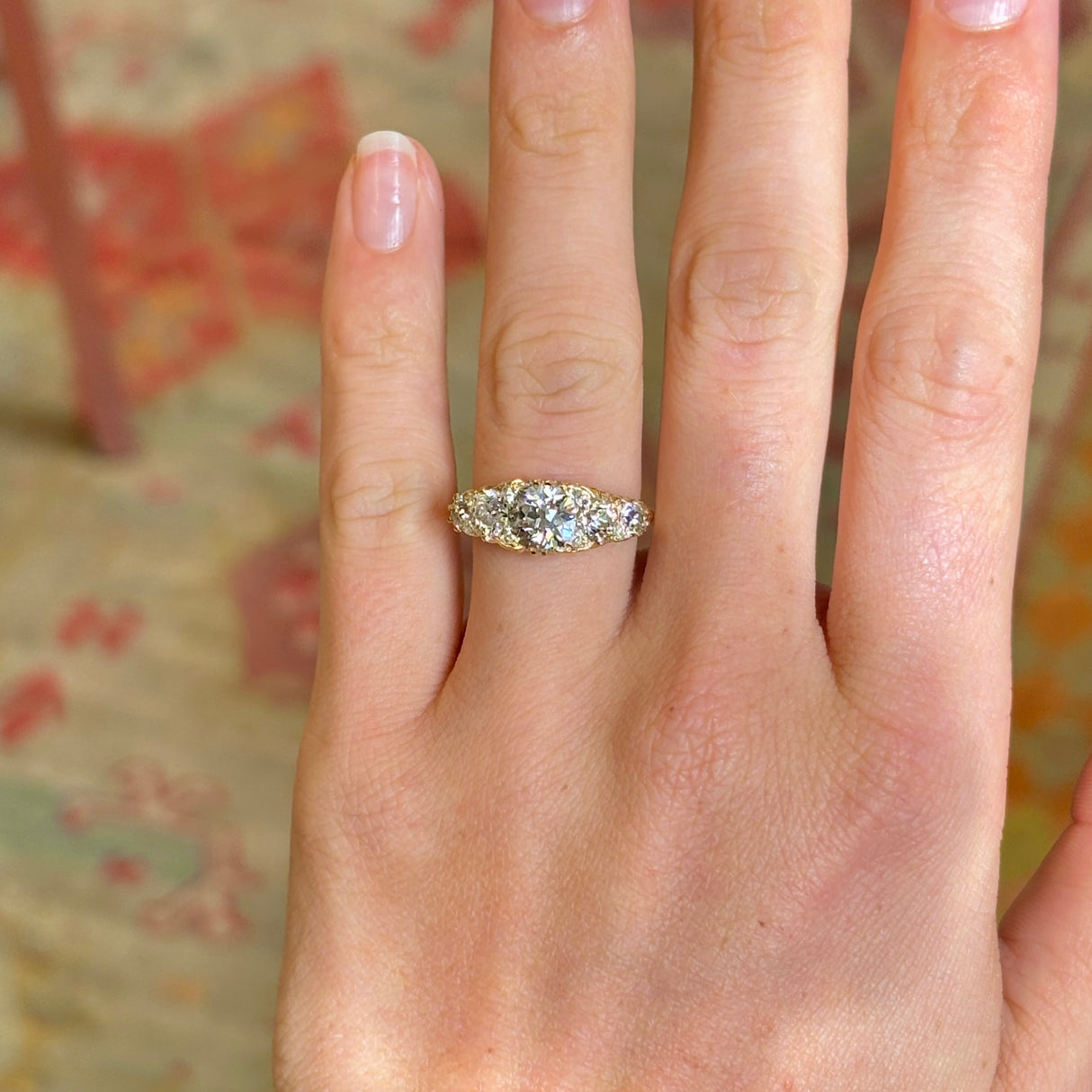 Antique, Victorian five-stone diamond engagement ring