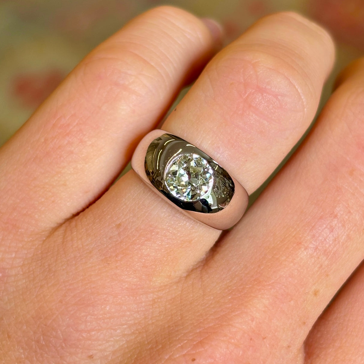 Vintage, late Art Deco old-cut diamond statement ring