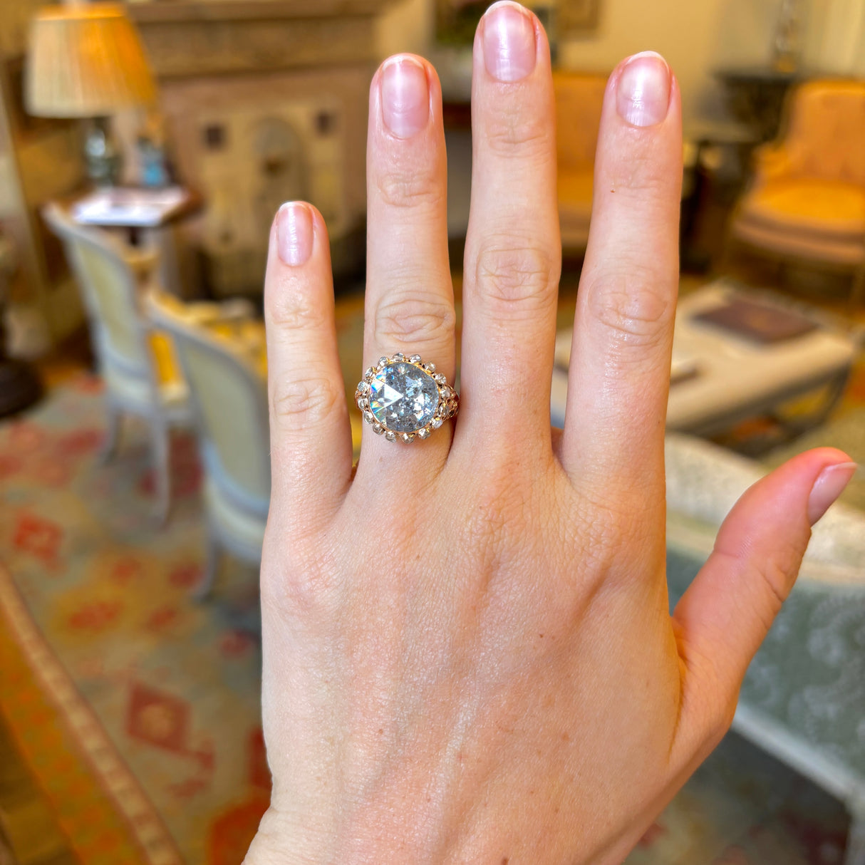 Antique, Ottoman Empire rose-cut diamond ring