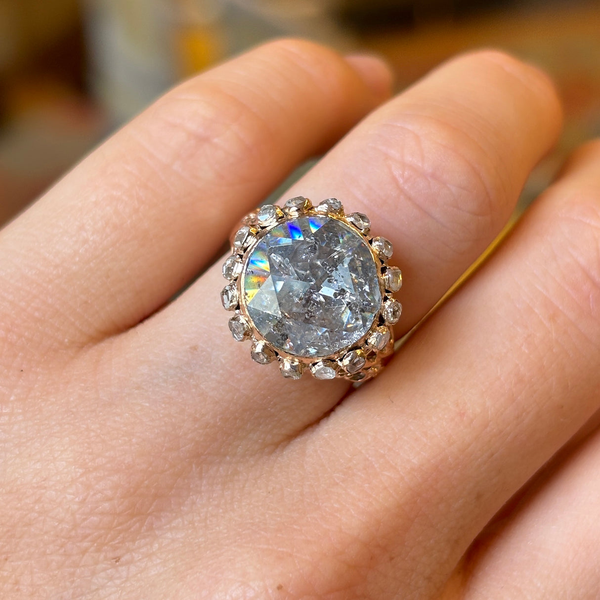 Antique, Ottoman Empire 4ct rose-cut diamond Ring