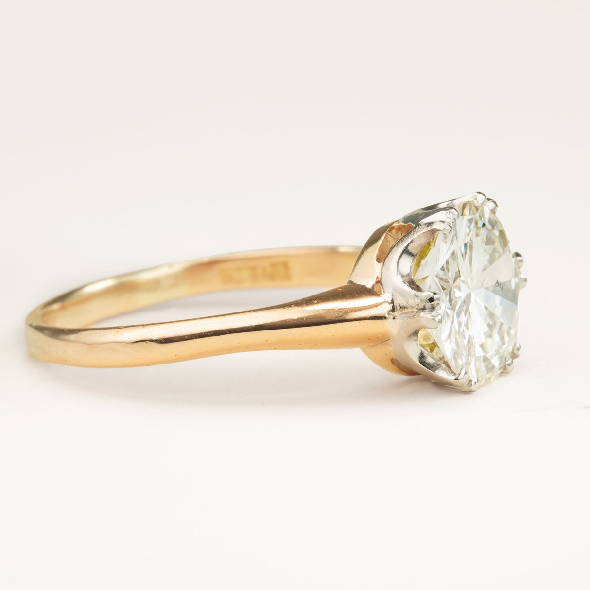 Vintage, 1950s diamond solitaire engagement ring