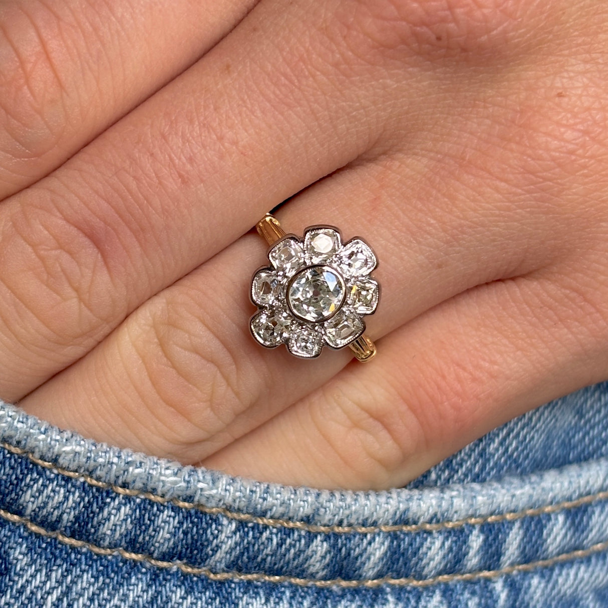 Vintage, 1950s diamond cluster ring