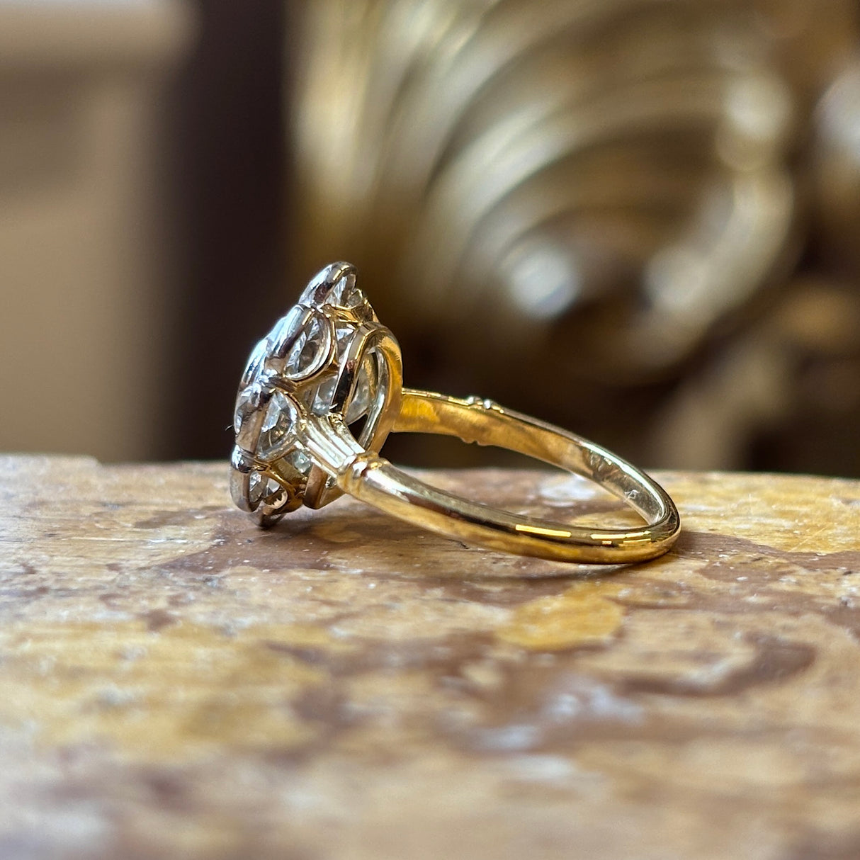 Vintage, 1950s diamond cluster ring