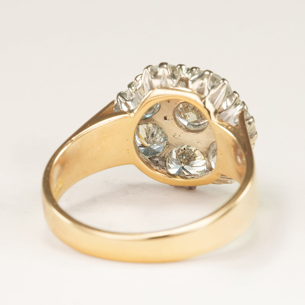 Vintage, 1980s diamond cluster engagement ring