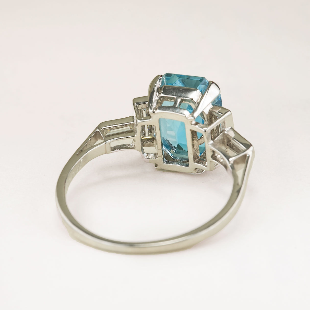 Vintage, Art Deco Garrard aquamarine & diamond ring