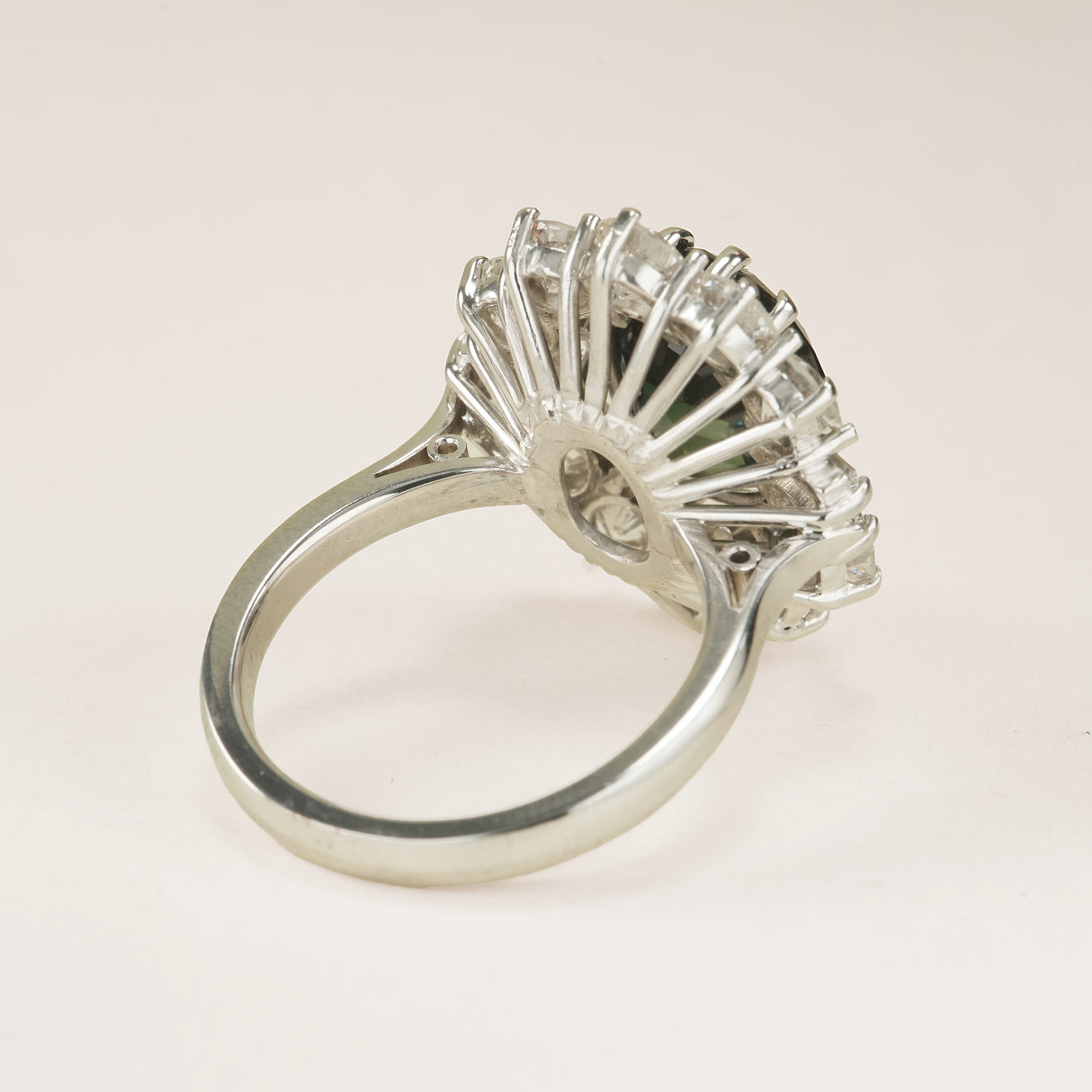 Vintage, 1960s sapphire & diamond cluster cocktail ring