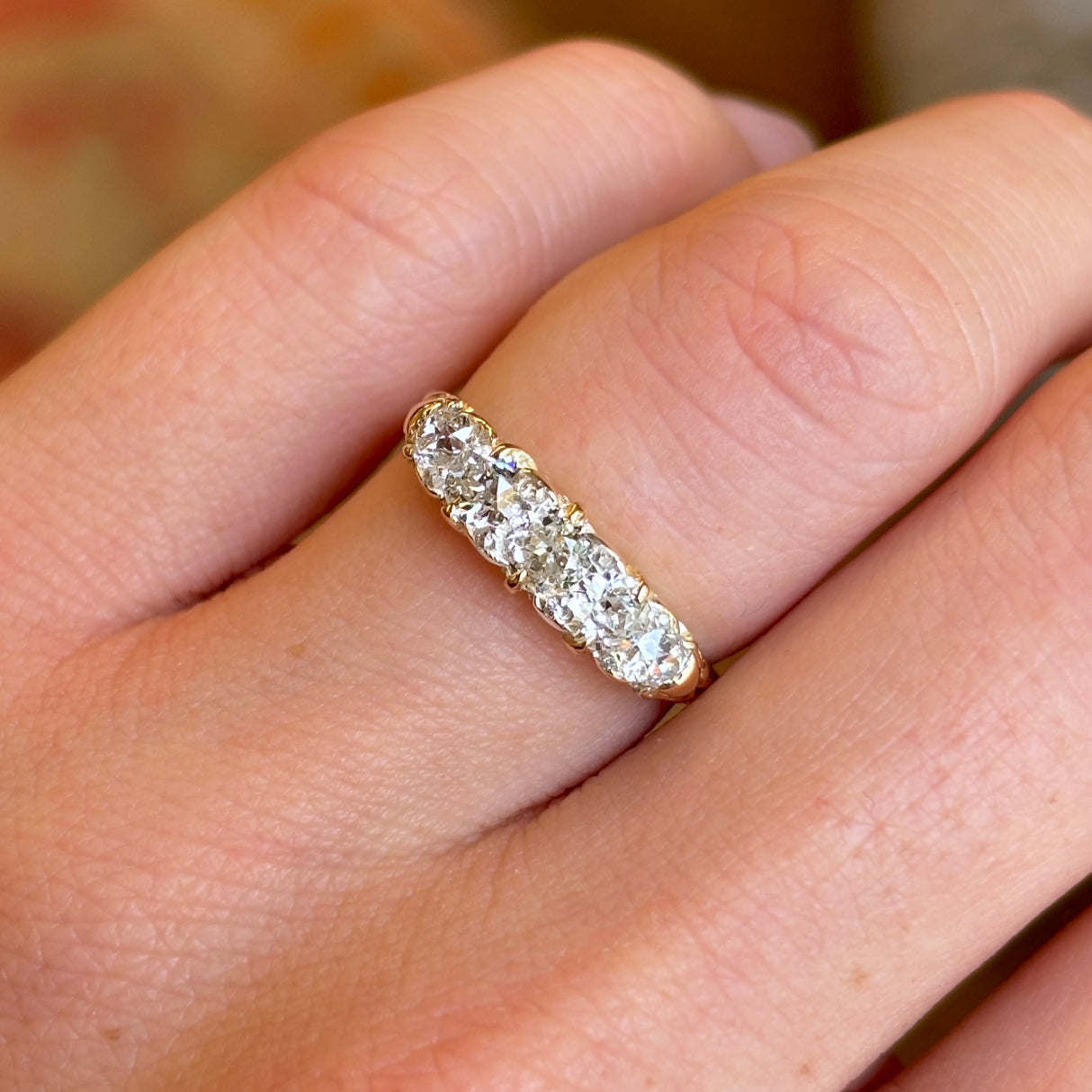 Antique, Victorian diamond five-stone ring