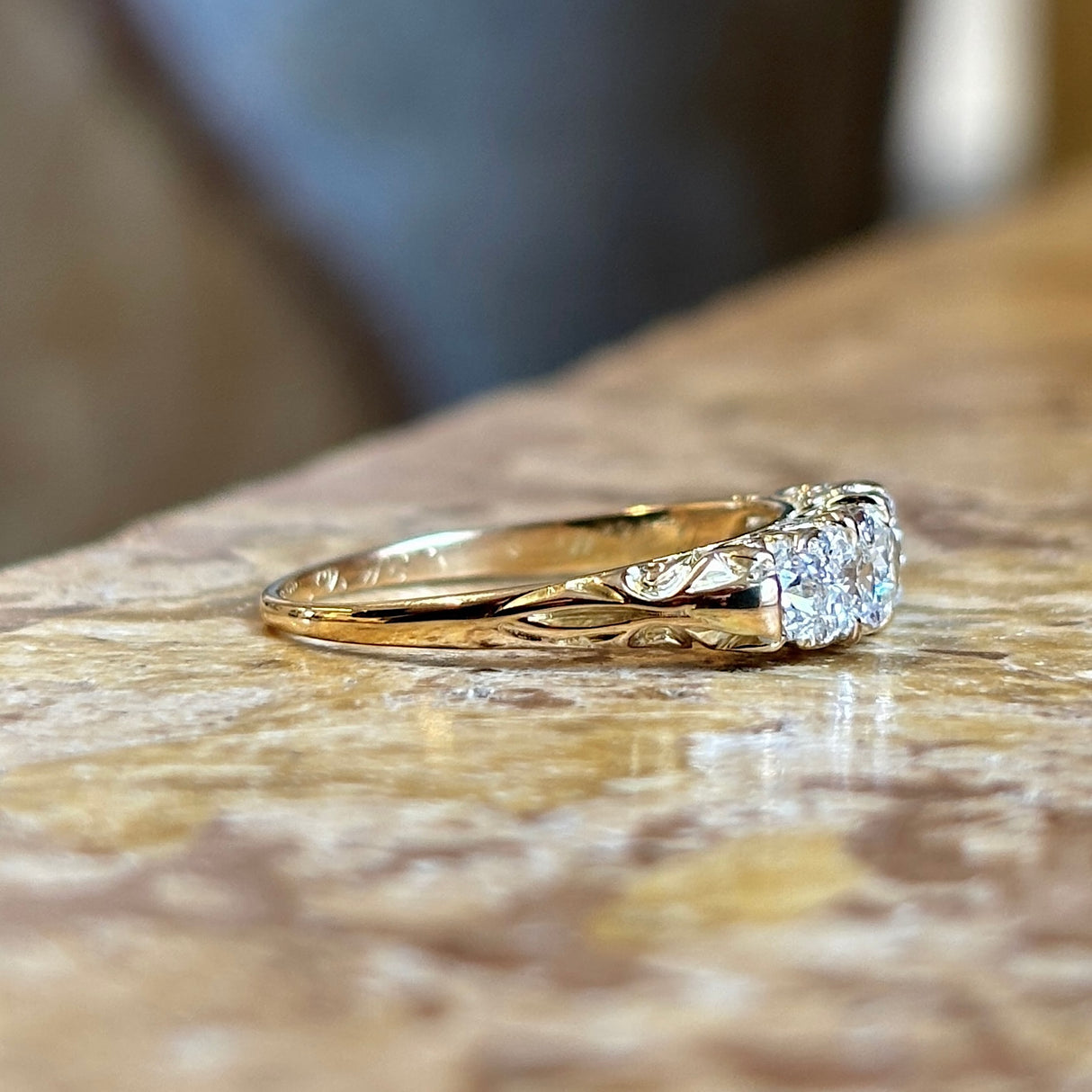 Antique, Victorian diamond five-stone ring