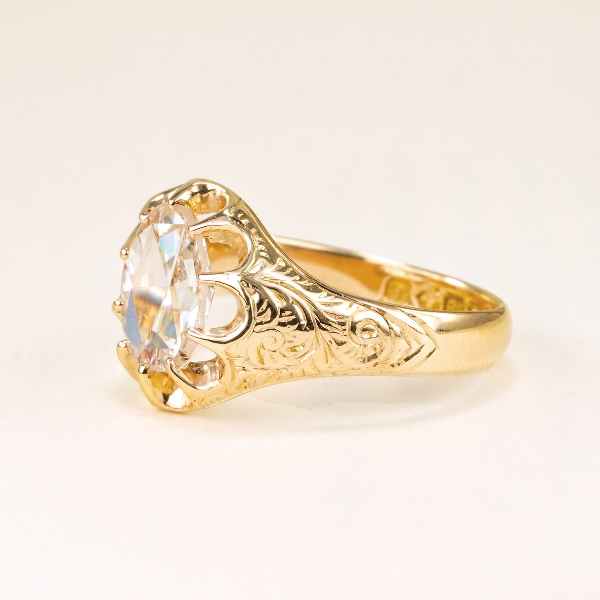 Antique, Late-Victorian rose-cut diamond solitaire ring