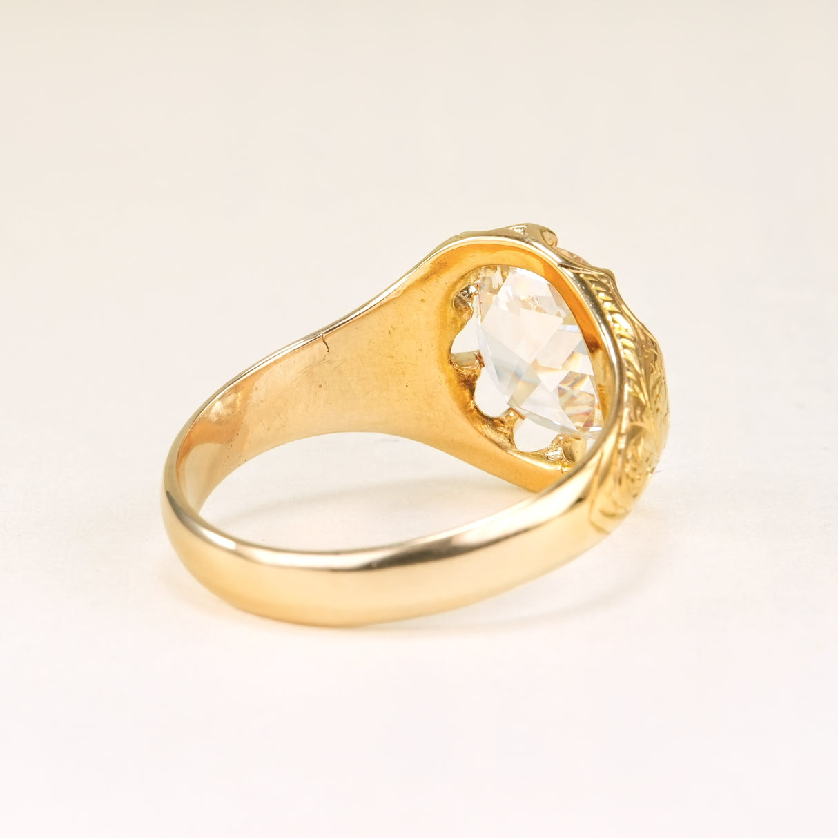 Antique, Late-Victorian rose-cut diamond solitaire ring