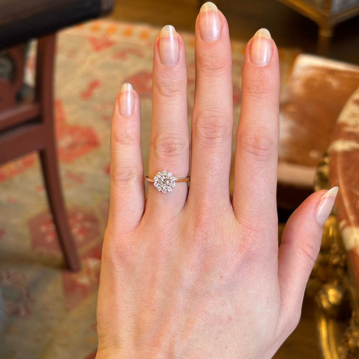 Diamond cluster ring