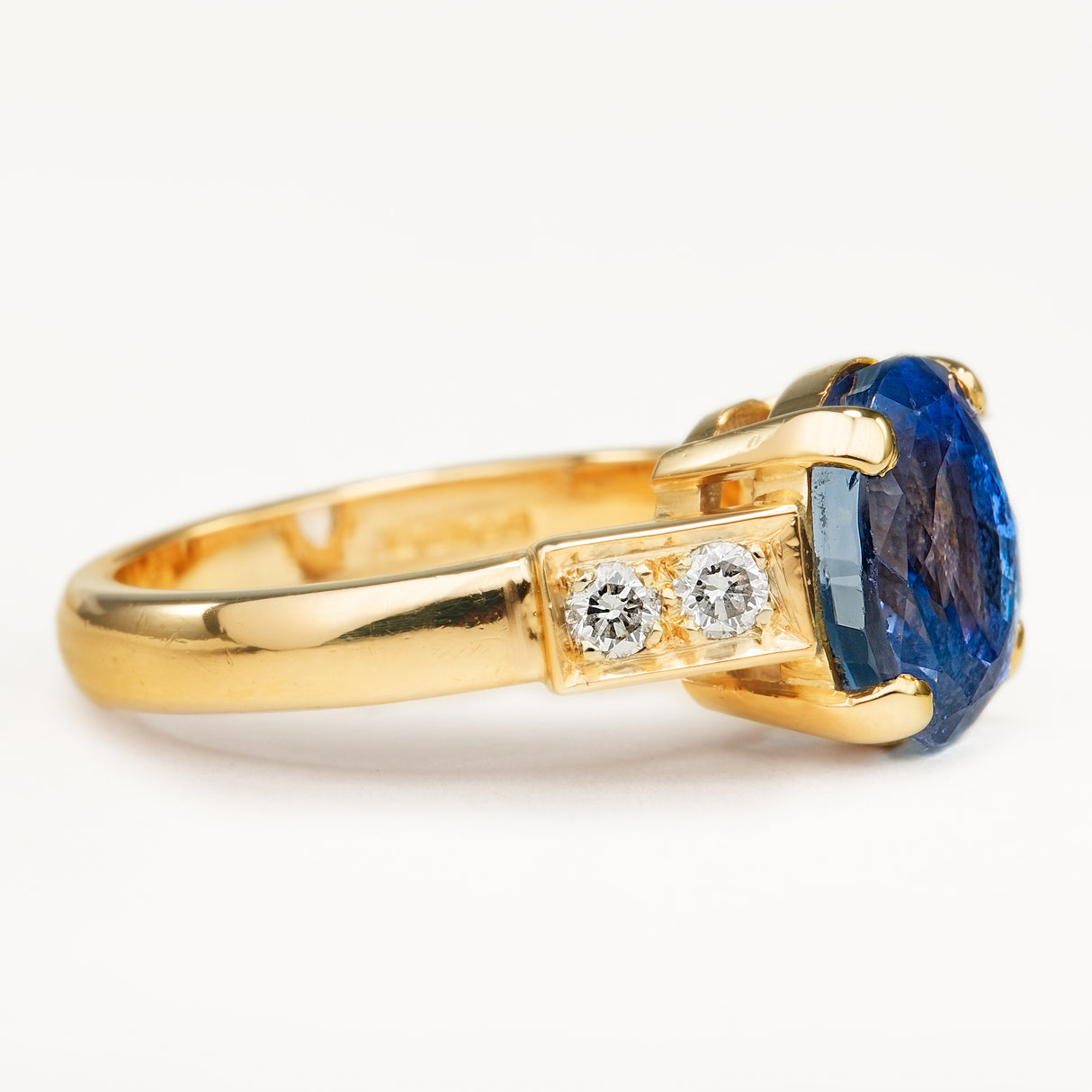 Vintage, 1990's sapphire and diamond engagement ring