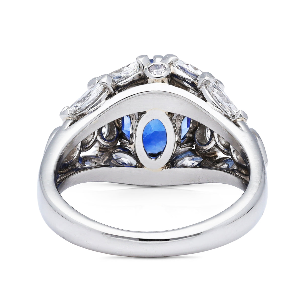 3ct ceylon blue sapphire and diamond ring, platinum