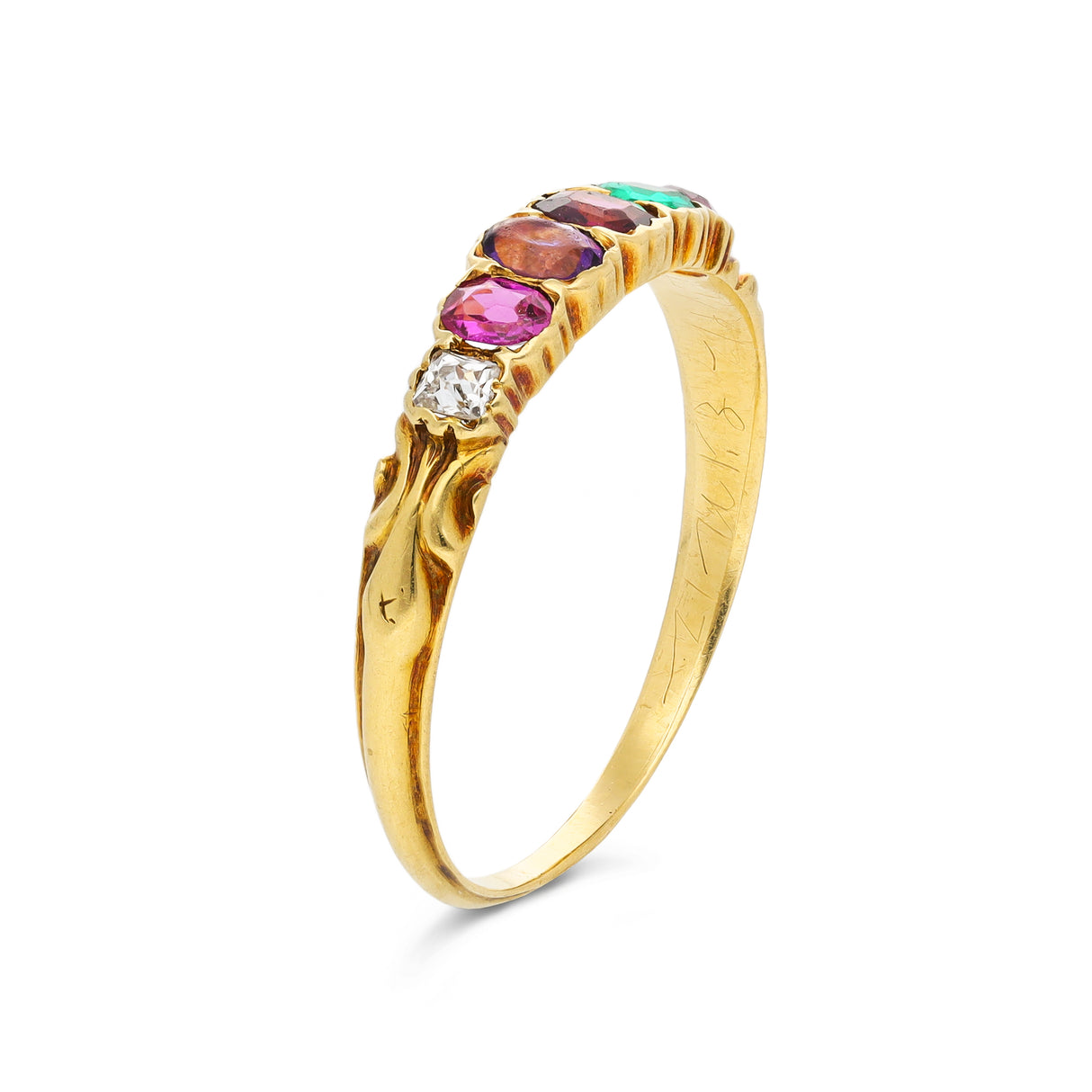 Antique acrostic 'regard' ring