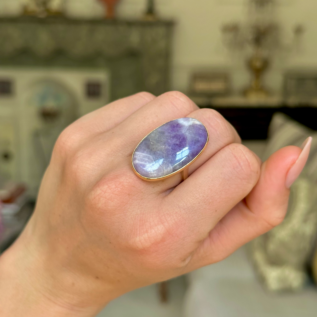 French | powerful, natural amethyst ring