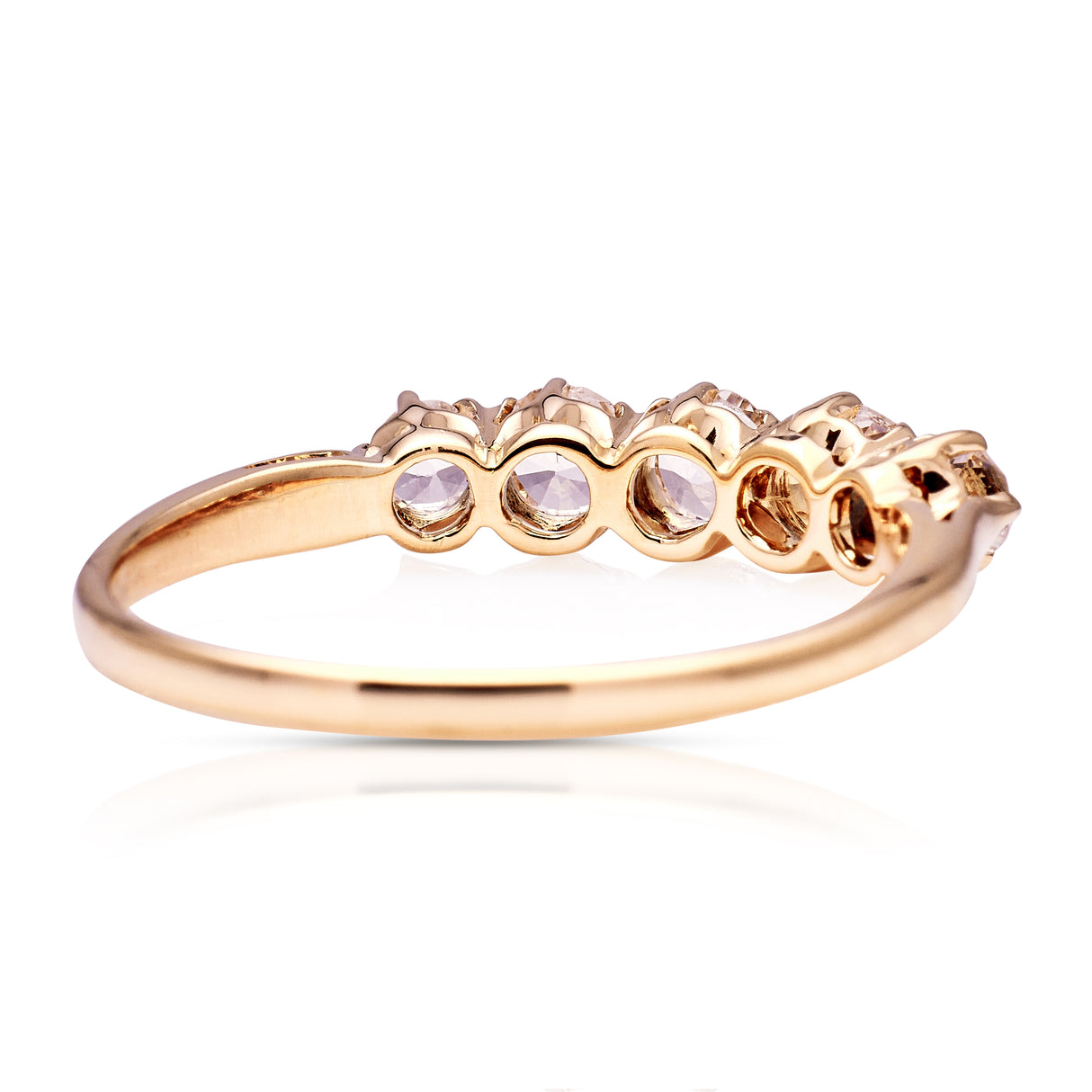 Antique, Edwardian five-stone white sapphire ring