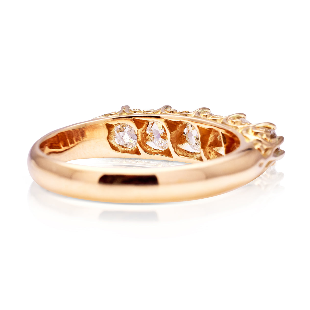 Antique, Victorian diamond half hoop ring