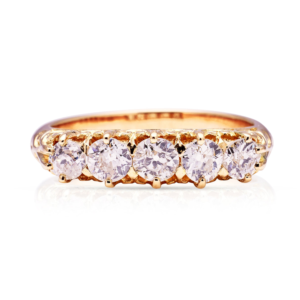 Antique, Victorian diamond half hoop ring