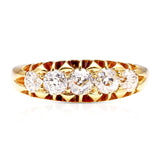 Antique, Victorian Five-Stone Diamond Engagement Ring, 18ct Yellow Gold
