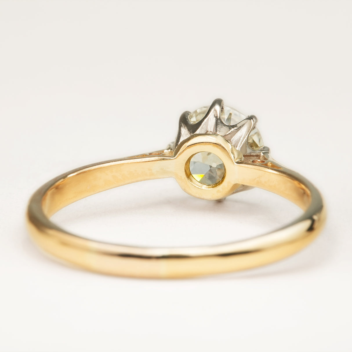 Antique, Edwardian 1ct old European-cut diamond solitaire engagement ring