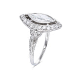Vintage tiffany engagement ring, side view. 