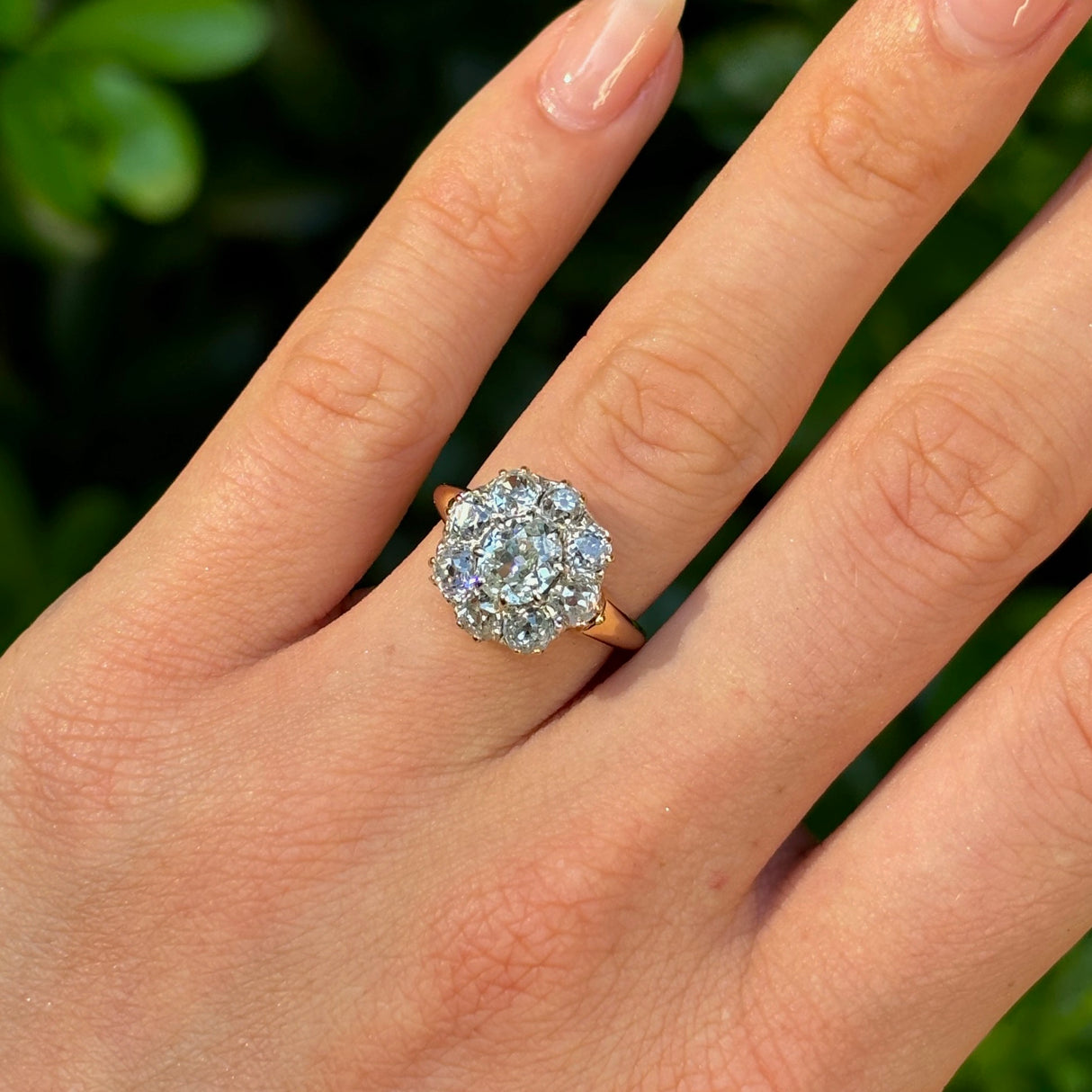 Antique, Victorian diamond cluster ring