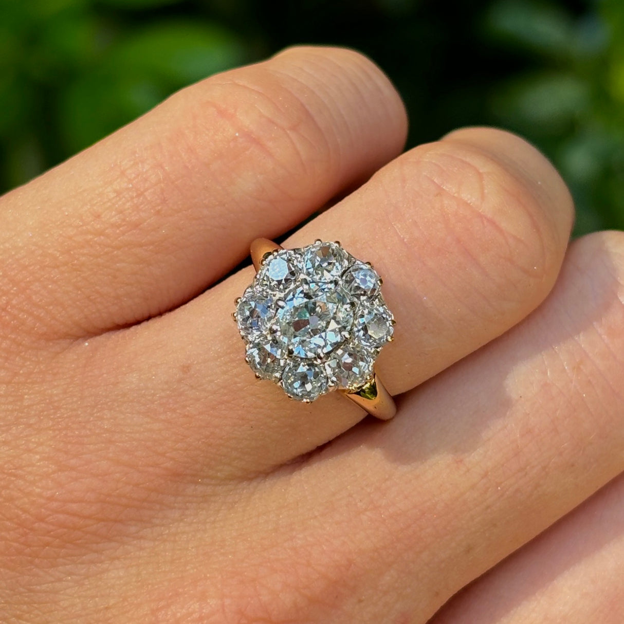 Antique, Victorian diamond cluster ring