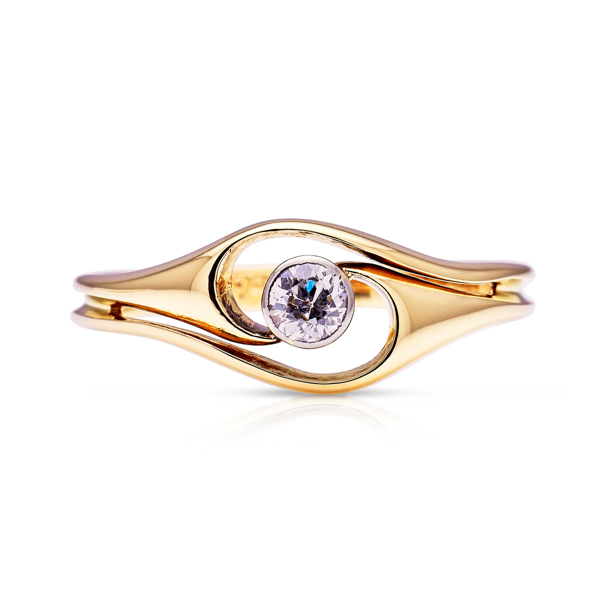 Vintage, Art Deco old cut diamond engagement ring