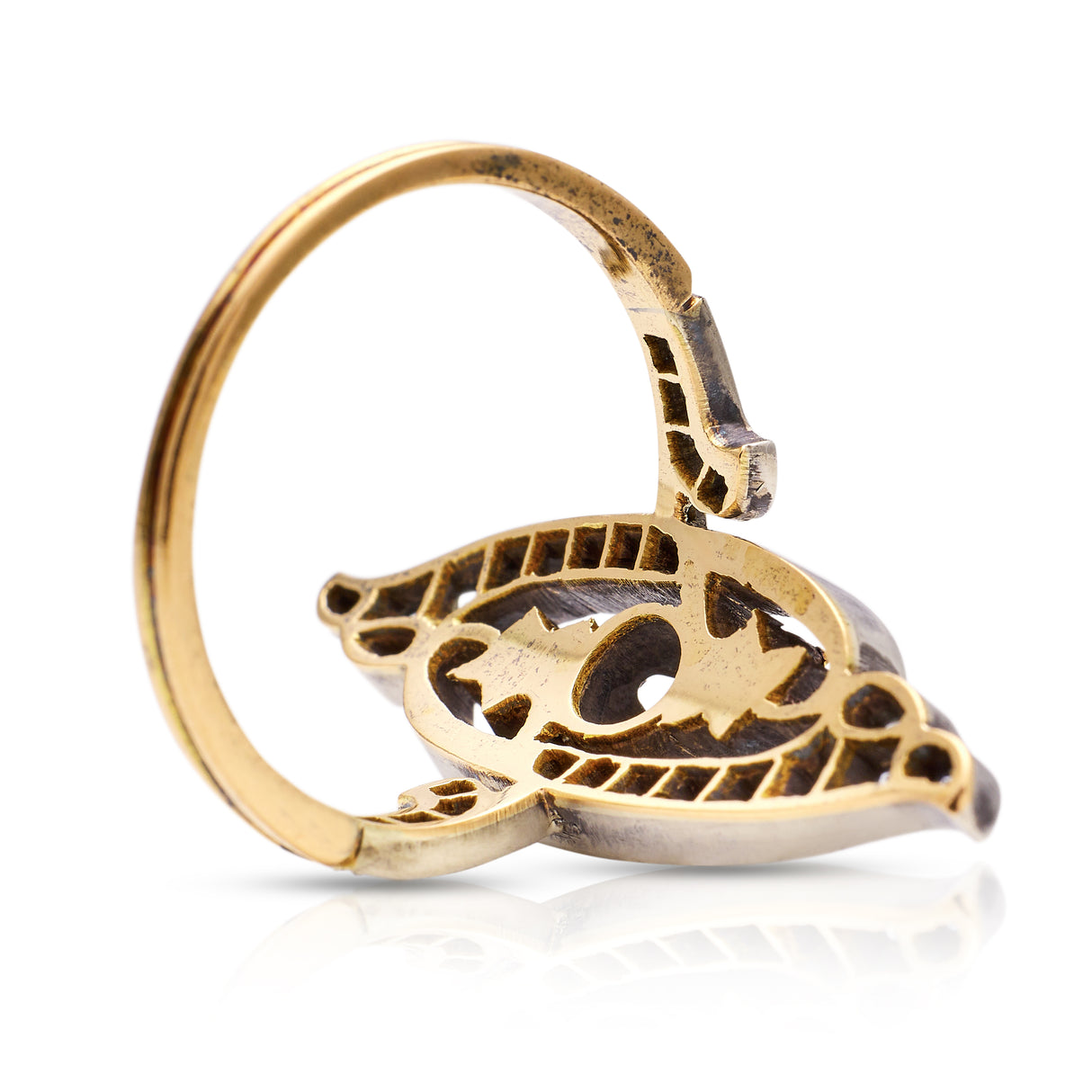 Art Nouveau, diamond ring & silver