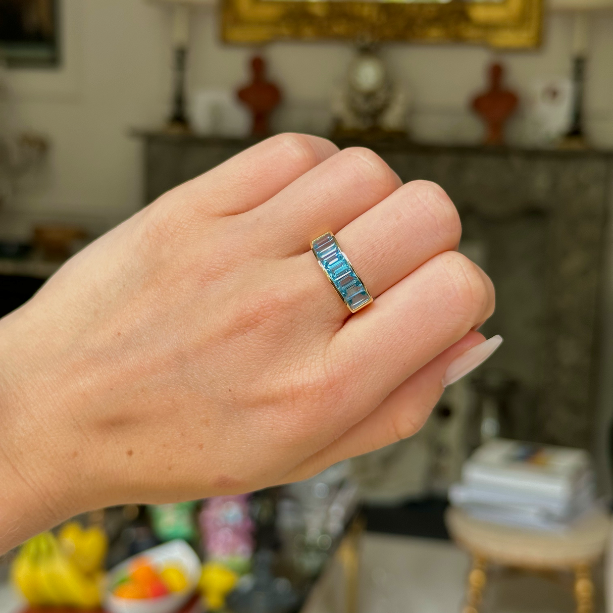 Vintage | blue topaz ring