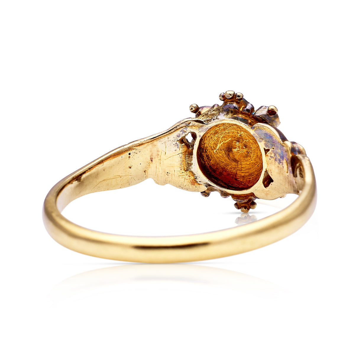 Antique, early Victorian ruby & diamond cluster ring