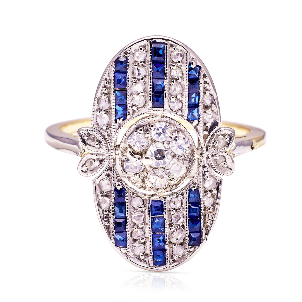 Antique, Belle Époque sapphire & diamond ring