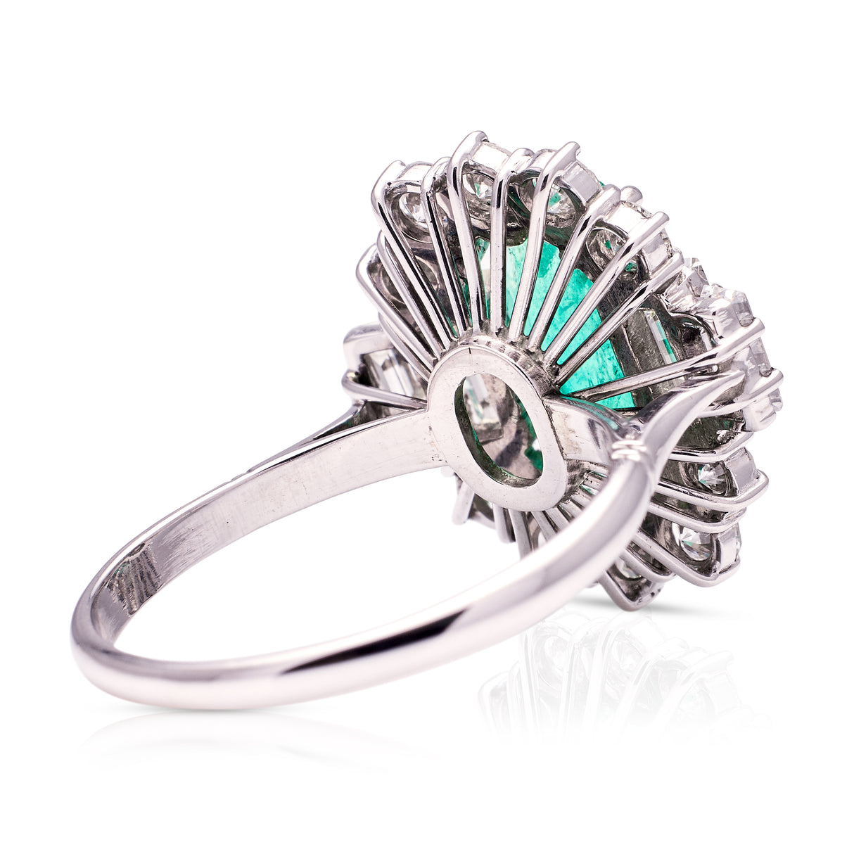 Vintage emerald & diamond cluster ring