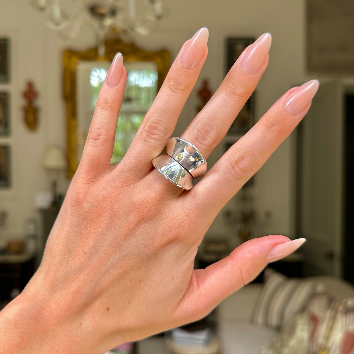 Georg jensen | impressive sculptural ring, sterling silver