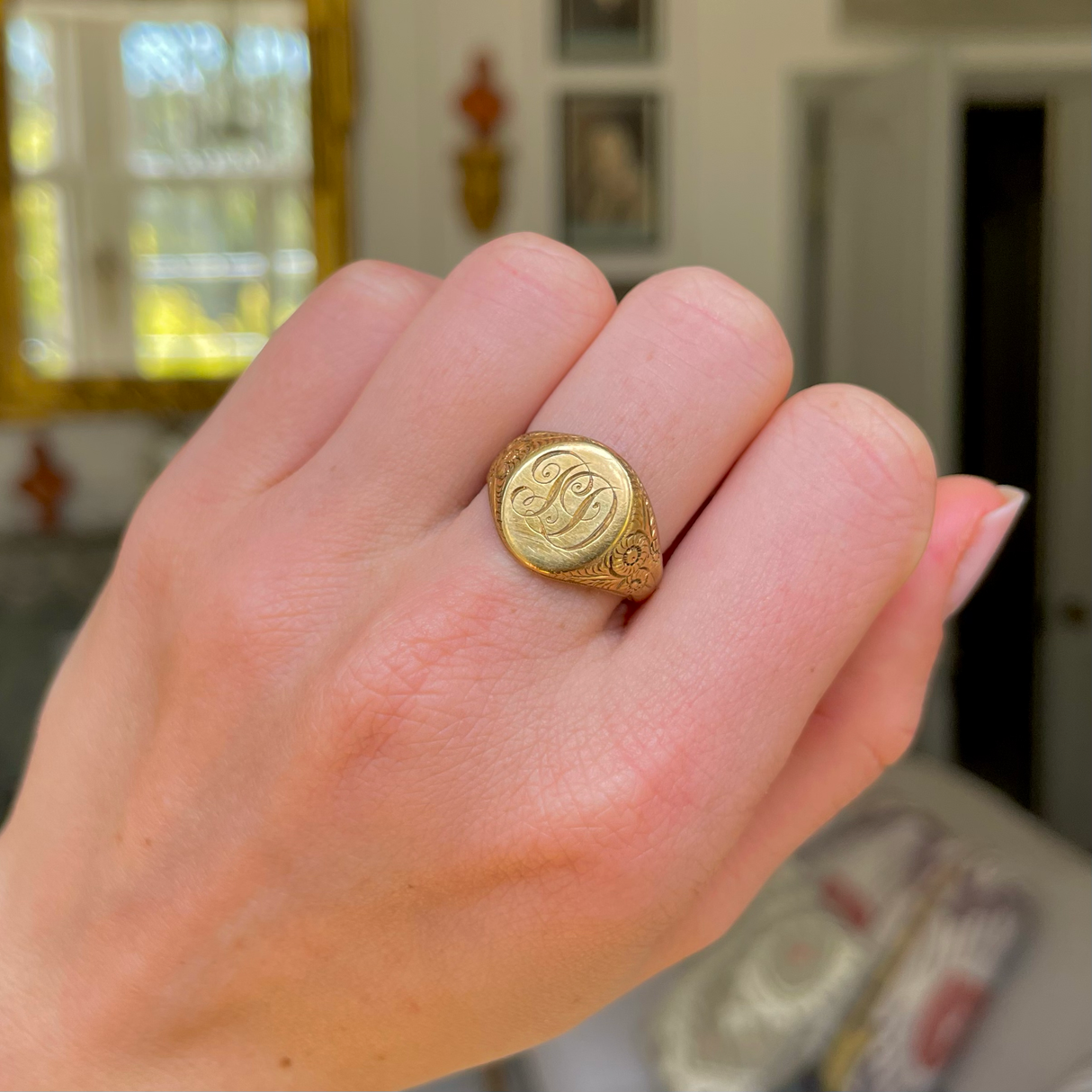 Signet ring initials "jd"