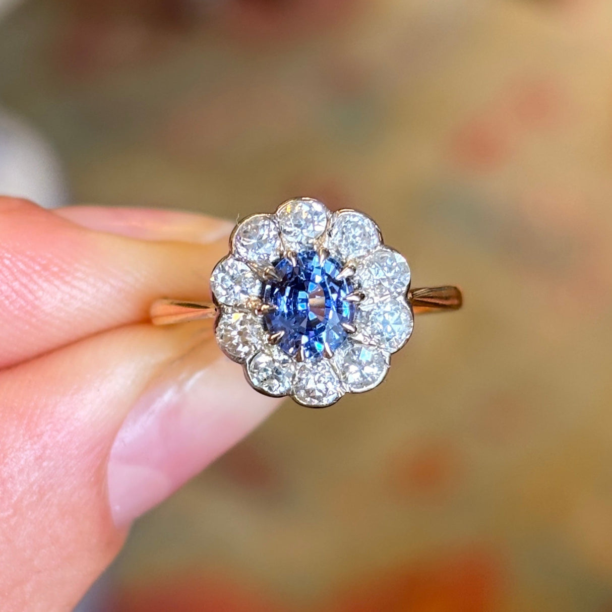 PAYMENT 2 | Antique, Edwardian colour-change sapphire & diamond cluster ring