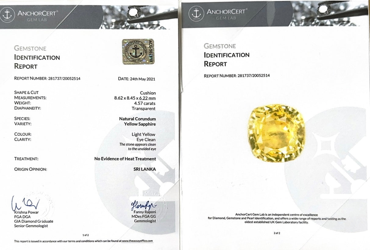 Vintage, cushion-cut yellow sapphire diamond cluster engagement ring, 18ct yellow gold