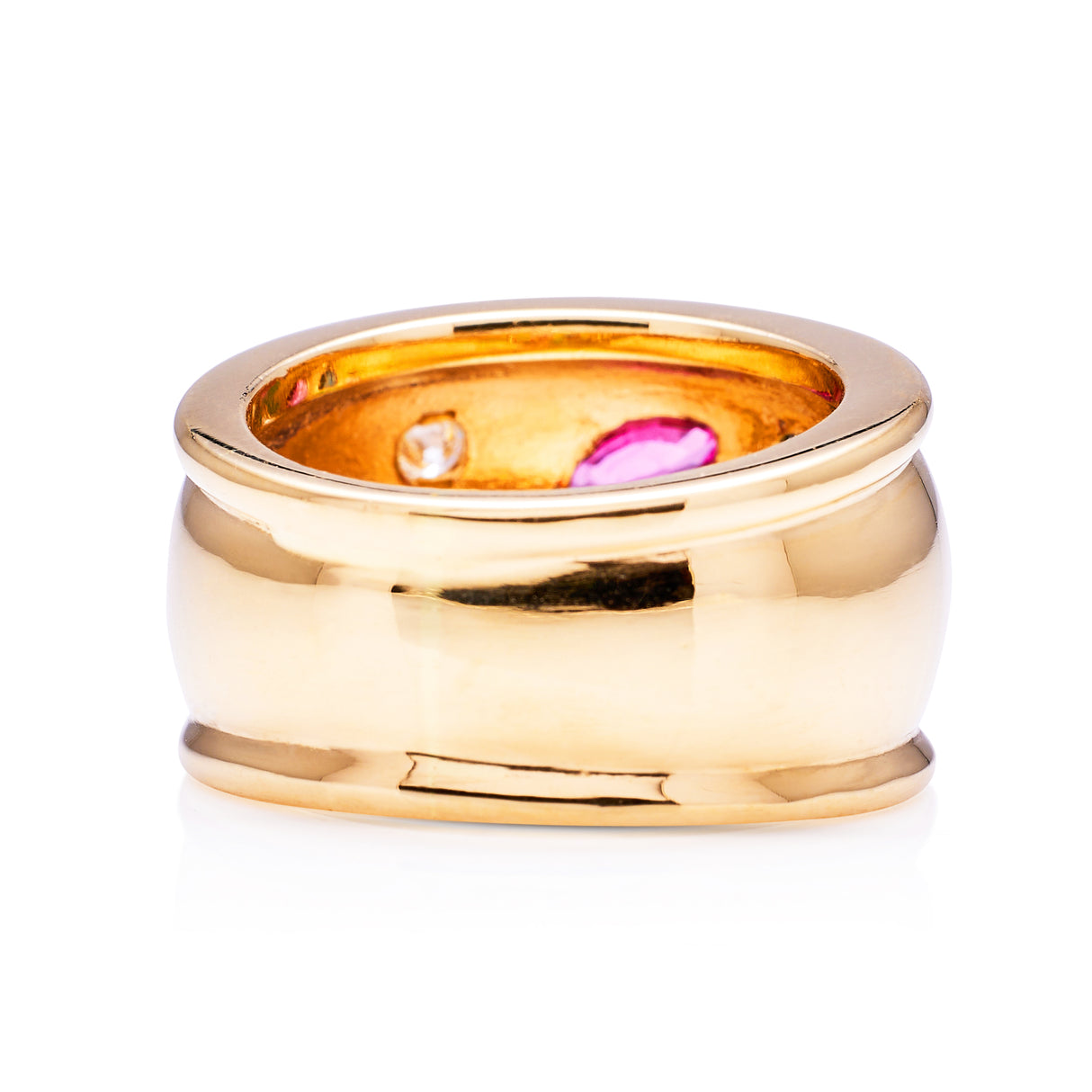 Vintage, 1990s puzzle gemstone pinky ring