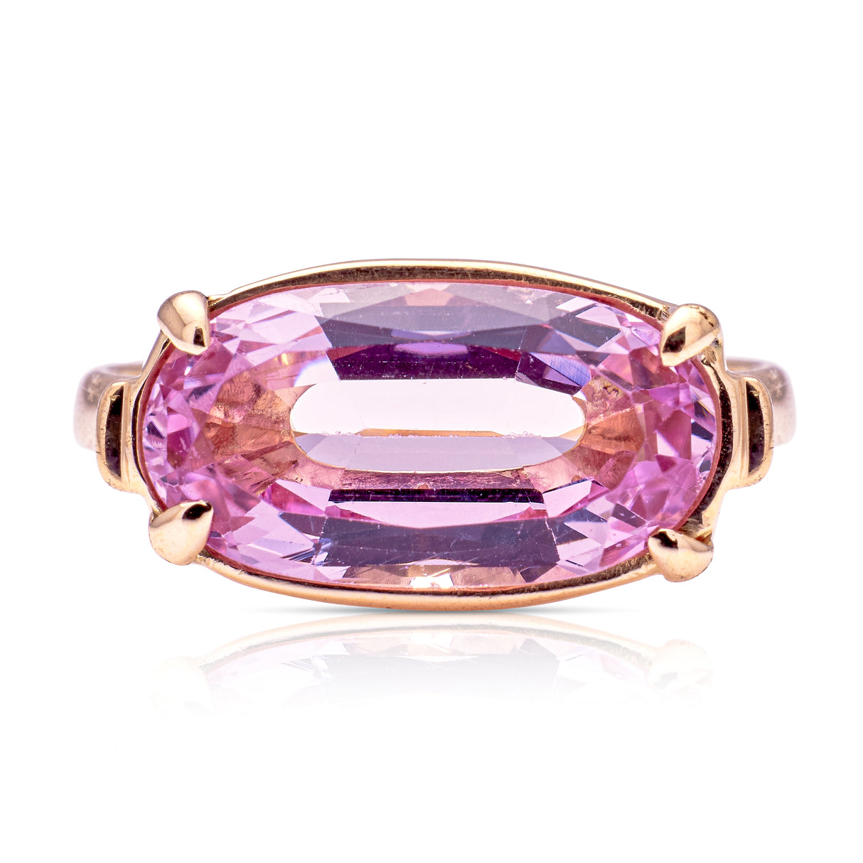 Vintage, pale pink topaz ring