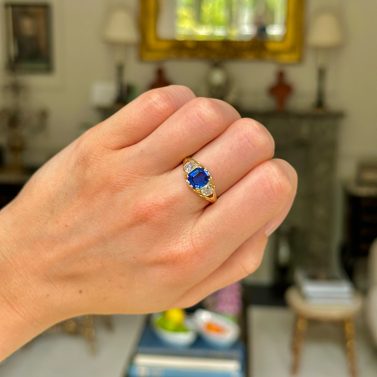 Victorian, Burmese sapphire & diamond ring